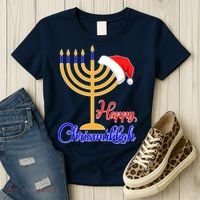 Happy Chrismukkah Christmas Hanukkah Women's T-Shirt thumb 3