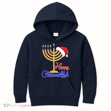 Happy Chrismukkah Christmas Hanukkah Kids Hoodie