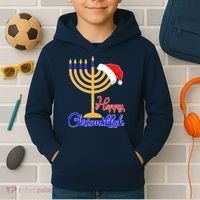 Happy Chrismukkah Christmas Hanukkah Kids Hoodie thumb 2