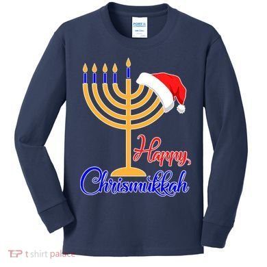 Happy Chrismukkah Christmas Hanukkah Kids Long Sleeve Shirt