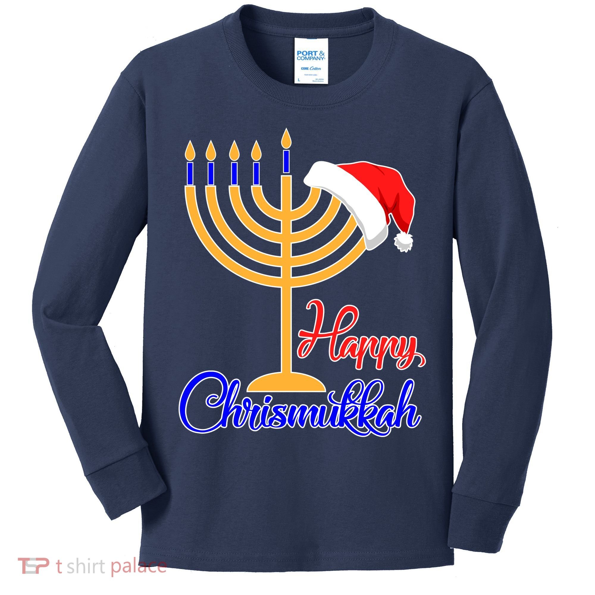 Happy Chrismukkah Christmas Hanukkah Kids Long Sleeve Shirt