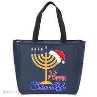 Happy Chrismukkah Christmas Hanukkah Tote Bag thumb 0