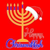 Happy Chrismukkah Christmas Hanukkah Santa Hat thumb 1