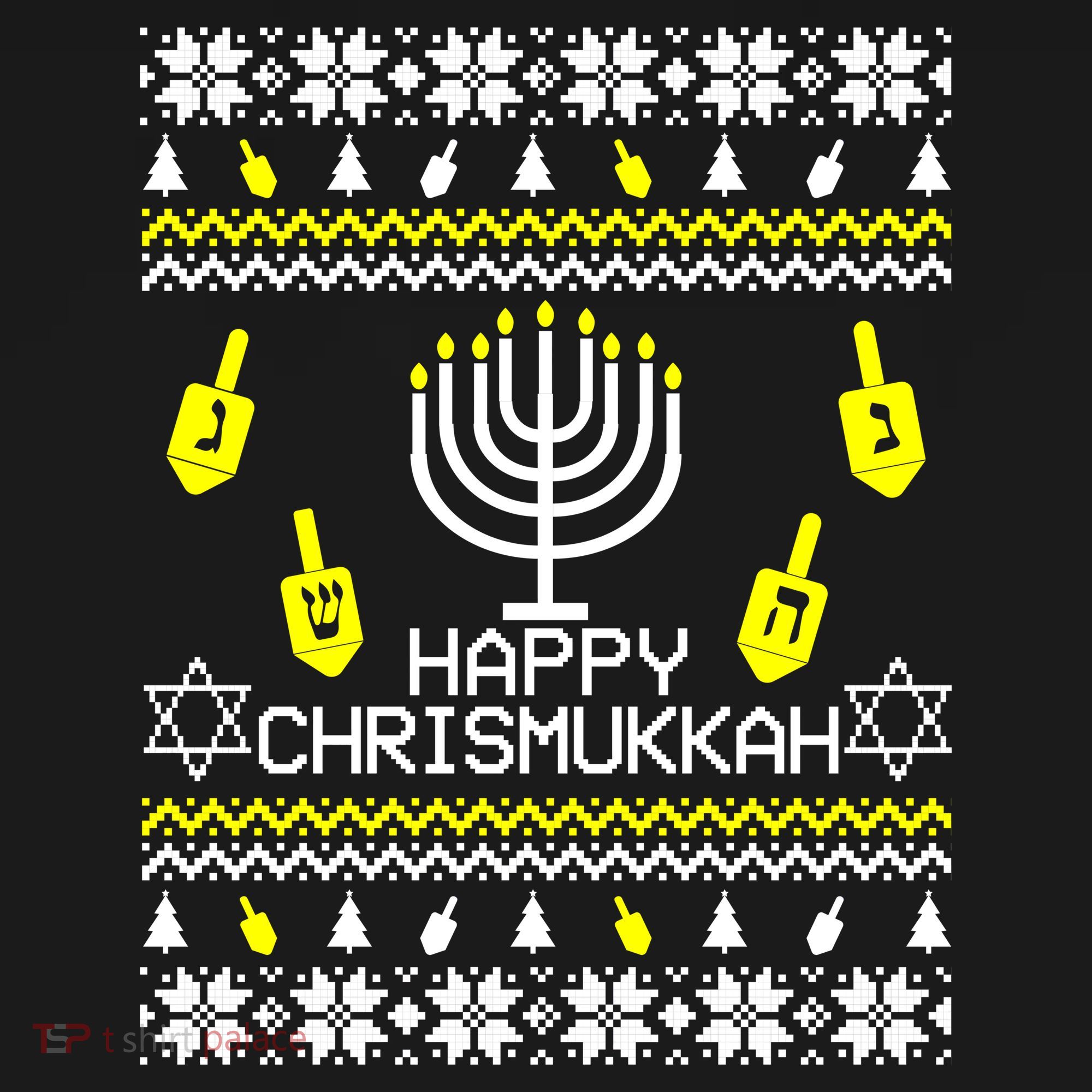Happy Chrismukkah Hanukkah Ugly Christmas Backpack
