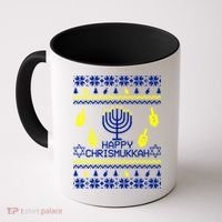 Happy Chrismukkah Hanukkah Ugly Christmas Coffee Mug thumb 0