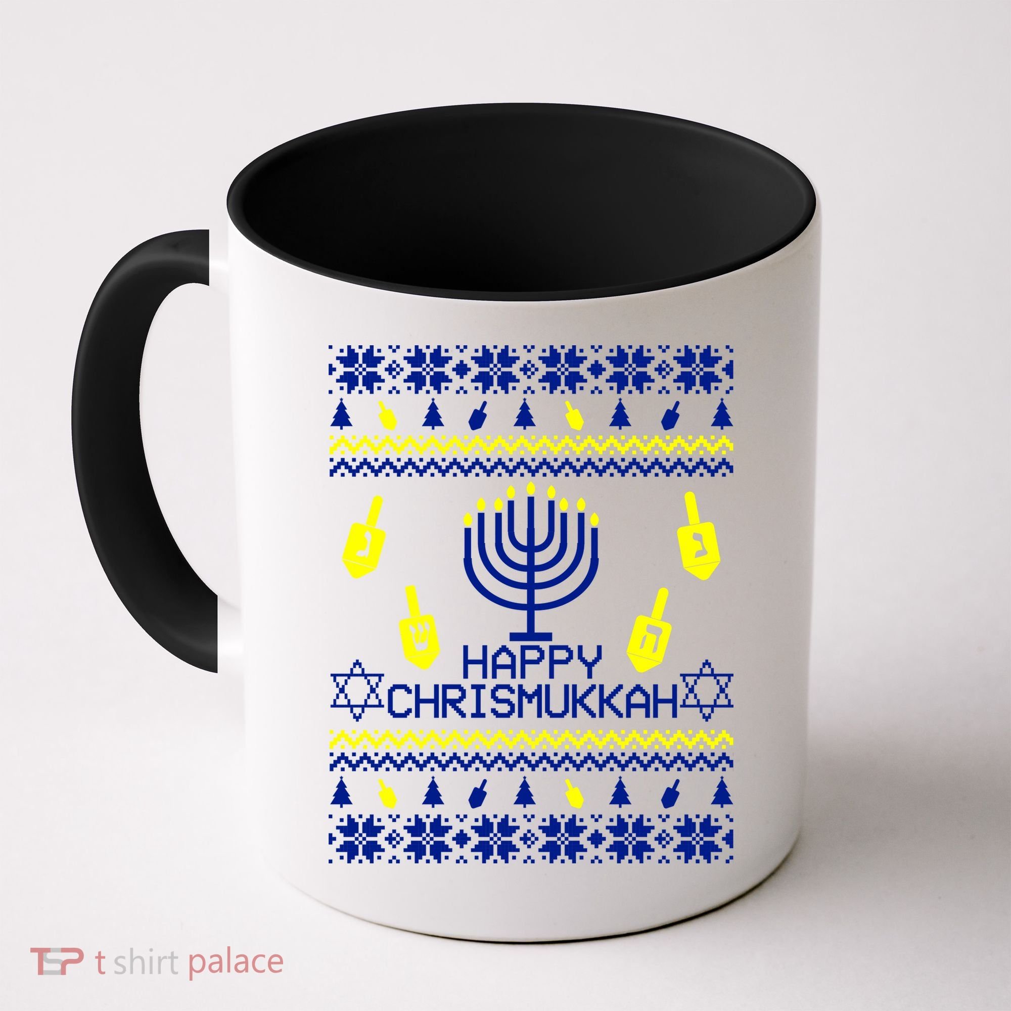 Happy Chrismukkah Hanukkah Ugly Christmas Coffee Mug