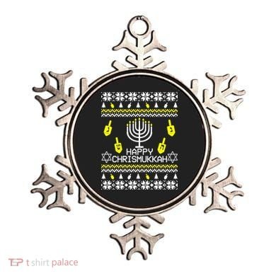 Happy Chrismukkah Hanukkah Ugly Christmas Ornament