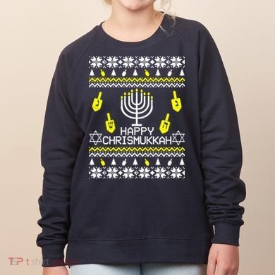 Happy Chrismukkah Hanukkah Ugly Christmas Women's Sweatshirt