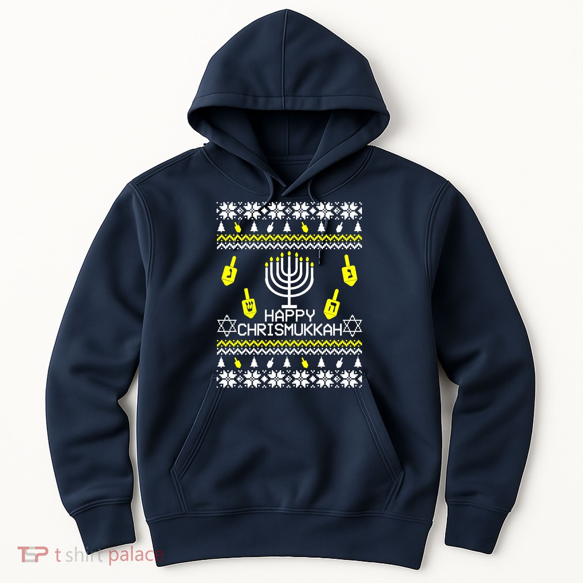 Happy Chrismukkah Hanukkah Ugly Christmas Hoodie