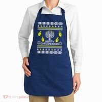 Happy Chrismukkah Hanukkah Ugly Christmas Apron thumb 2