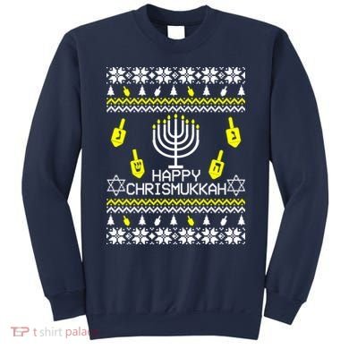 Happy Chrismukkah Hanukkah Ugly Christmas Sweatshirt