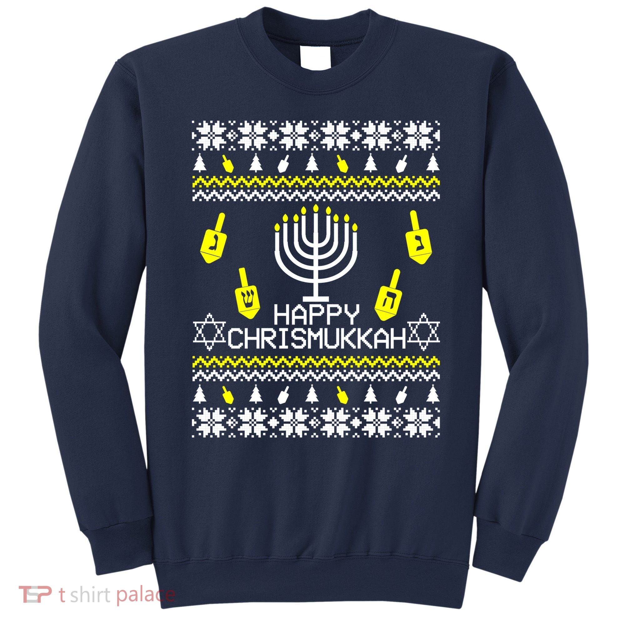 Happy Chrismukkah Hanukkah Ugly Christmas Sweatshirt