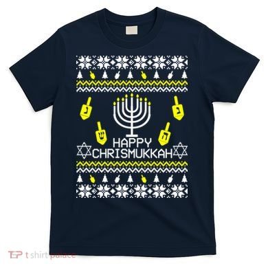Happy Chrismukkah Hanukkah Ugly Christmas T-Shirt