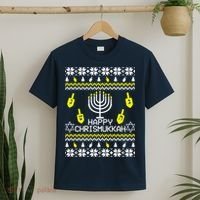 Happy Chrismukkah Hanukkah Ugly Christmas T-Shirt thumb 2