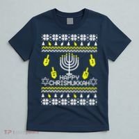 Happy Chrismukkah Hanukkah Ugly Christmas T-Shirt thumb 5