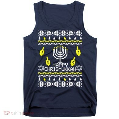Happy Chrismukkah Hanukkah Ugly Christmas Tank Top