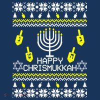 Happy Chrismukkah Hanukkah Ugly Christmas Tote Bag thumb 4