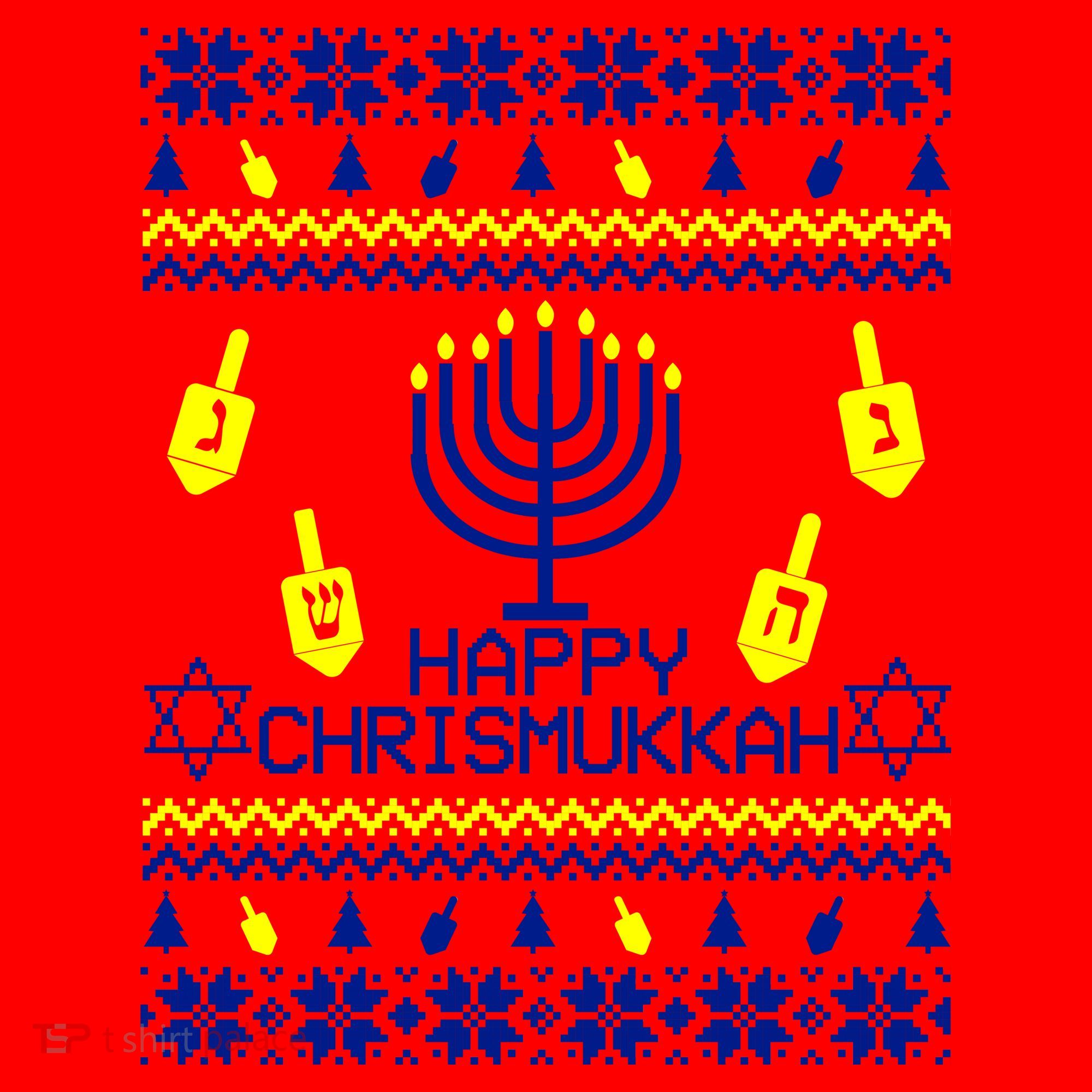 Happy Chrismukkah Hanukkah Ugly Christmas Santa Hat
