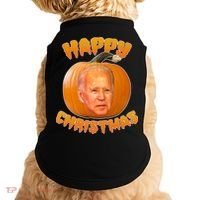 Happy Christmas Joe Biden Halloween Pro Trump  Doggie Tank thumb 0