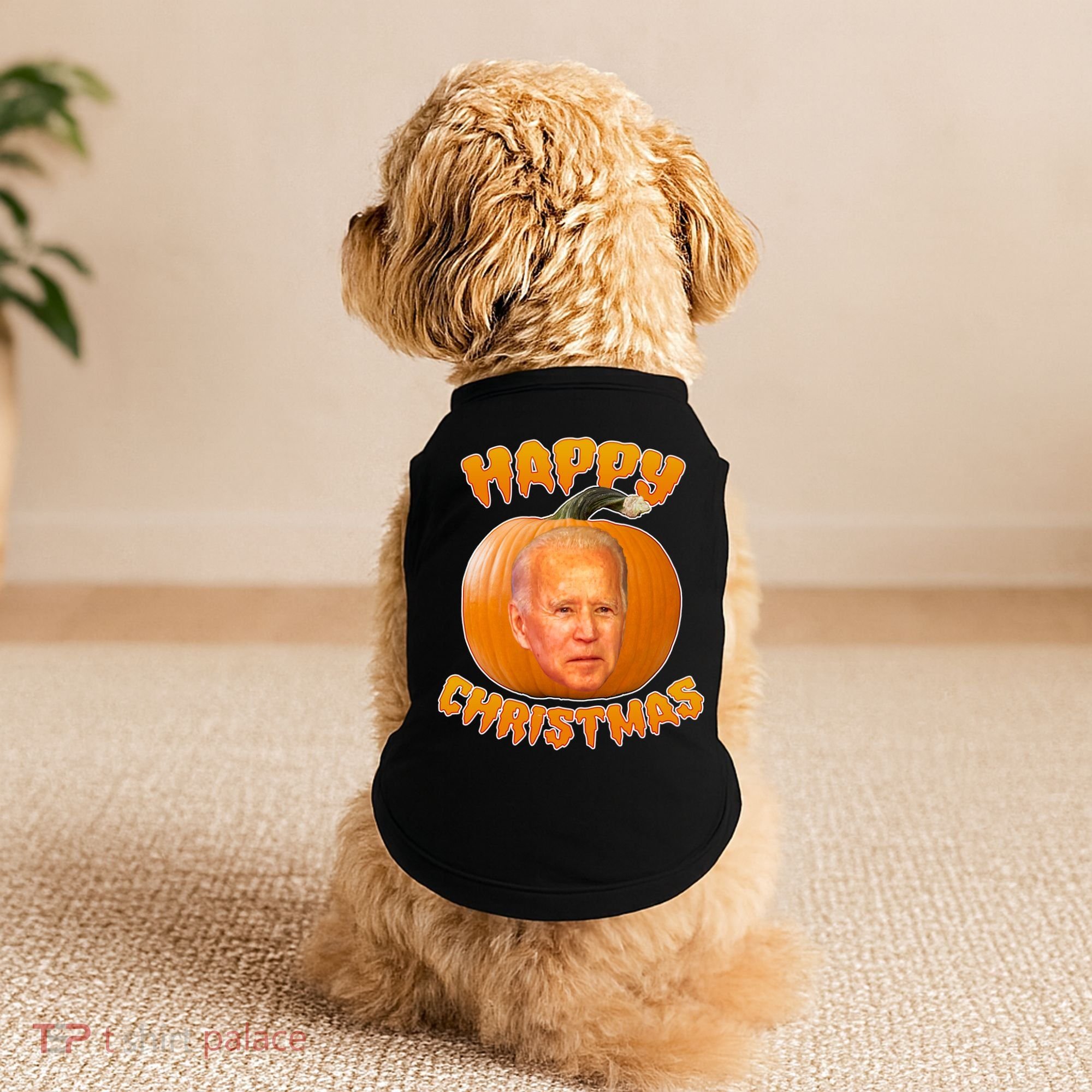 Happy Christmas Joe Biden Halloween Pro Trump  Doggie Tank