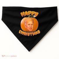 Happy Christmas Joe Biden Halloween Pro Trump  USA-Made Doggie Bandana thumb 0
