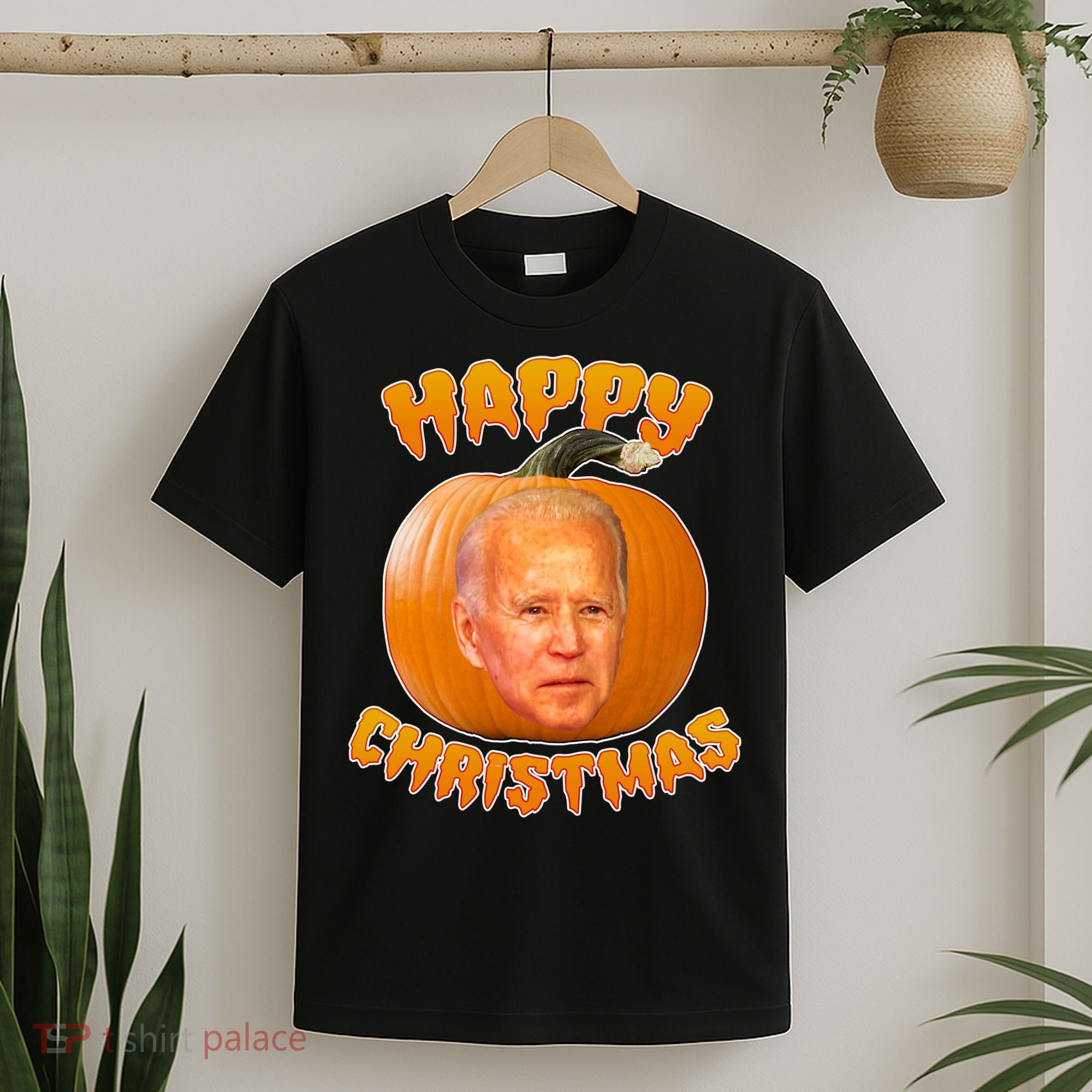 Happy Christmas Joe Biden Halloween Pro Trump  T-Shirt