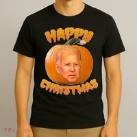 Happy Christmas Joe Biden Halloween Pro Trump  T-Shirt thumb 3