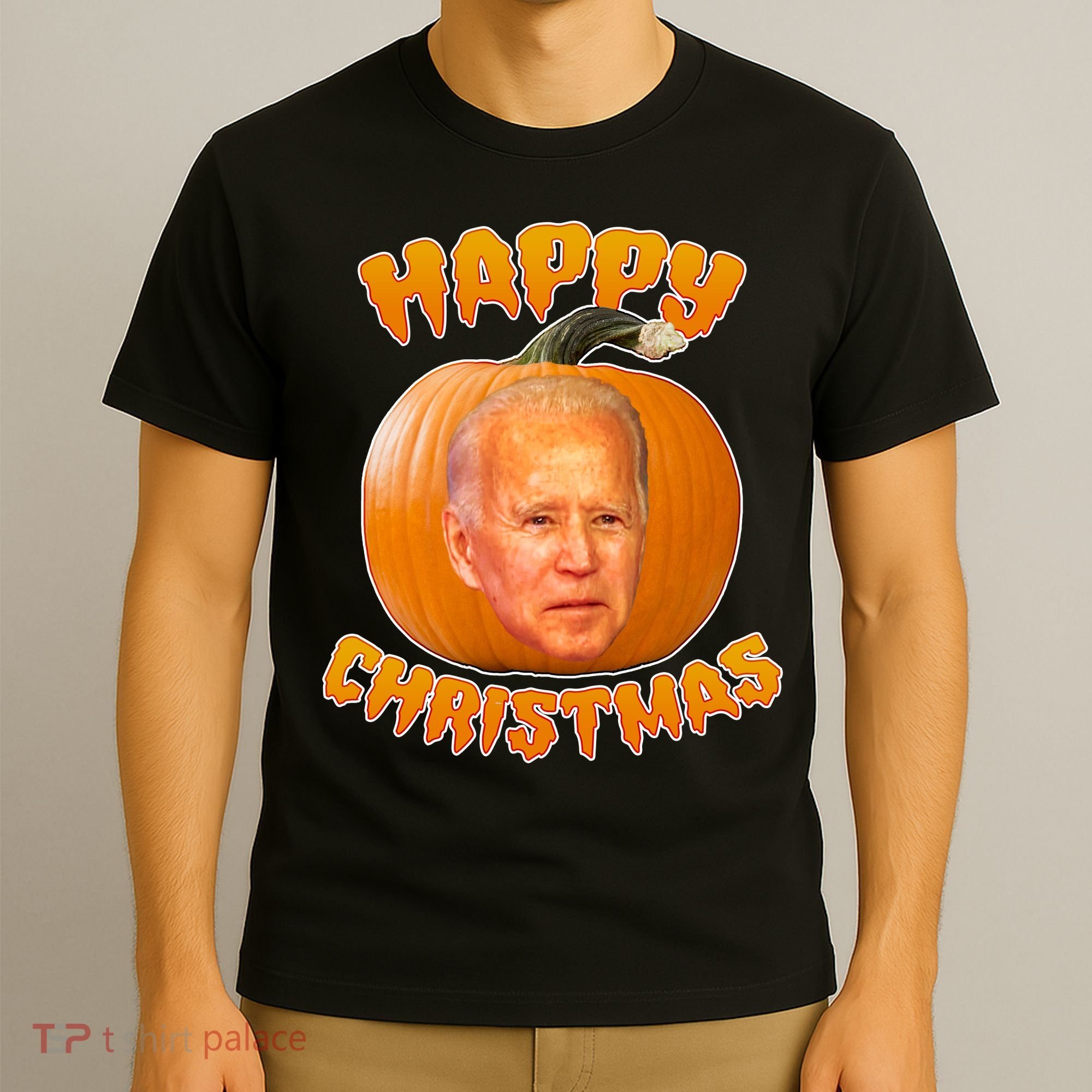 Happy Christmas Joe Biden Halloween Pro Trump  T-Shirt