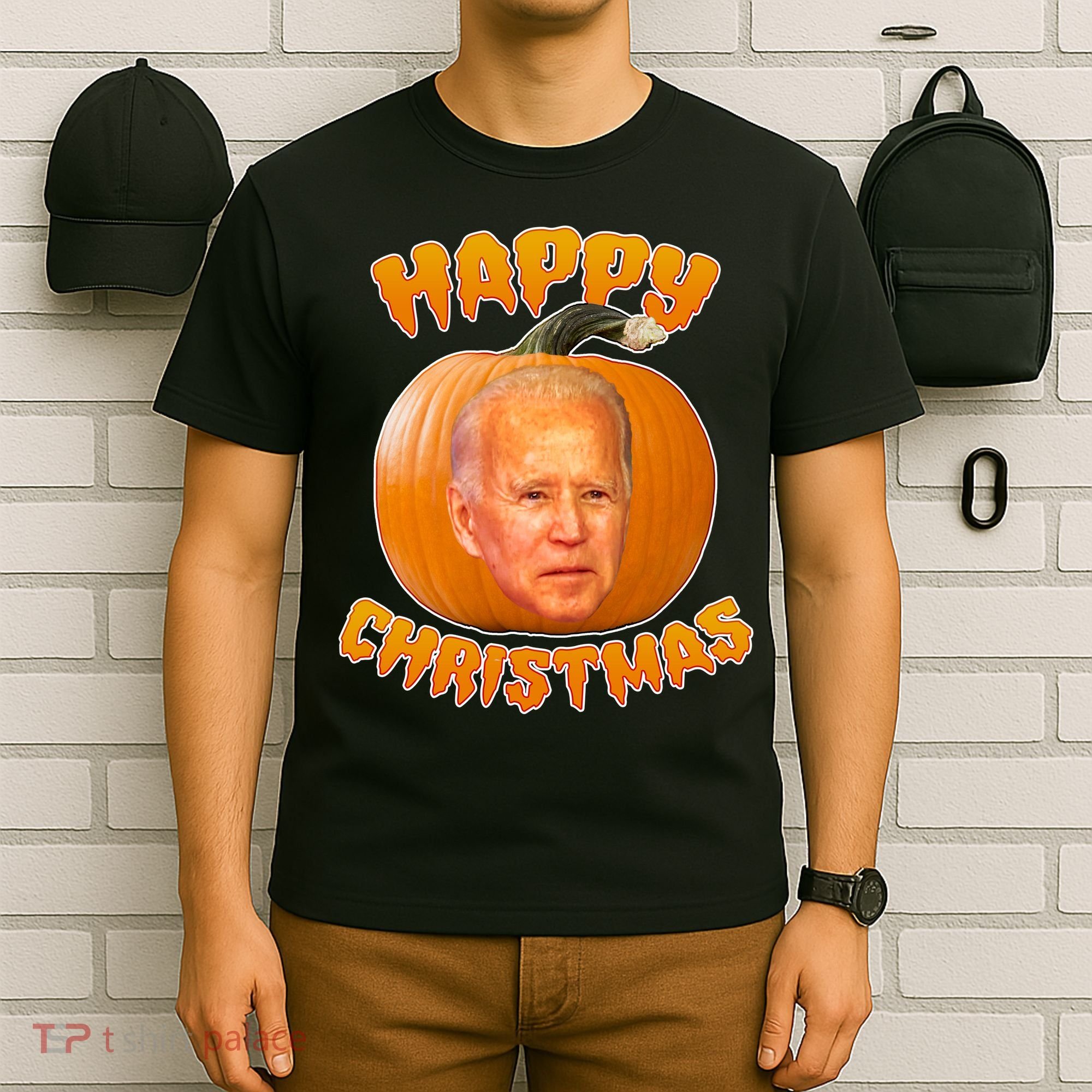 Happy Christmas Joe Biden Halloween Pro Trump  T-Shirt