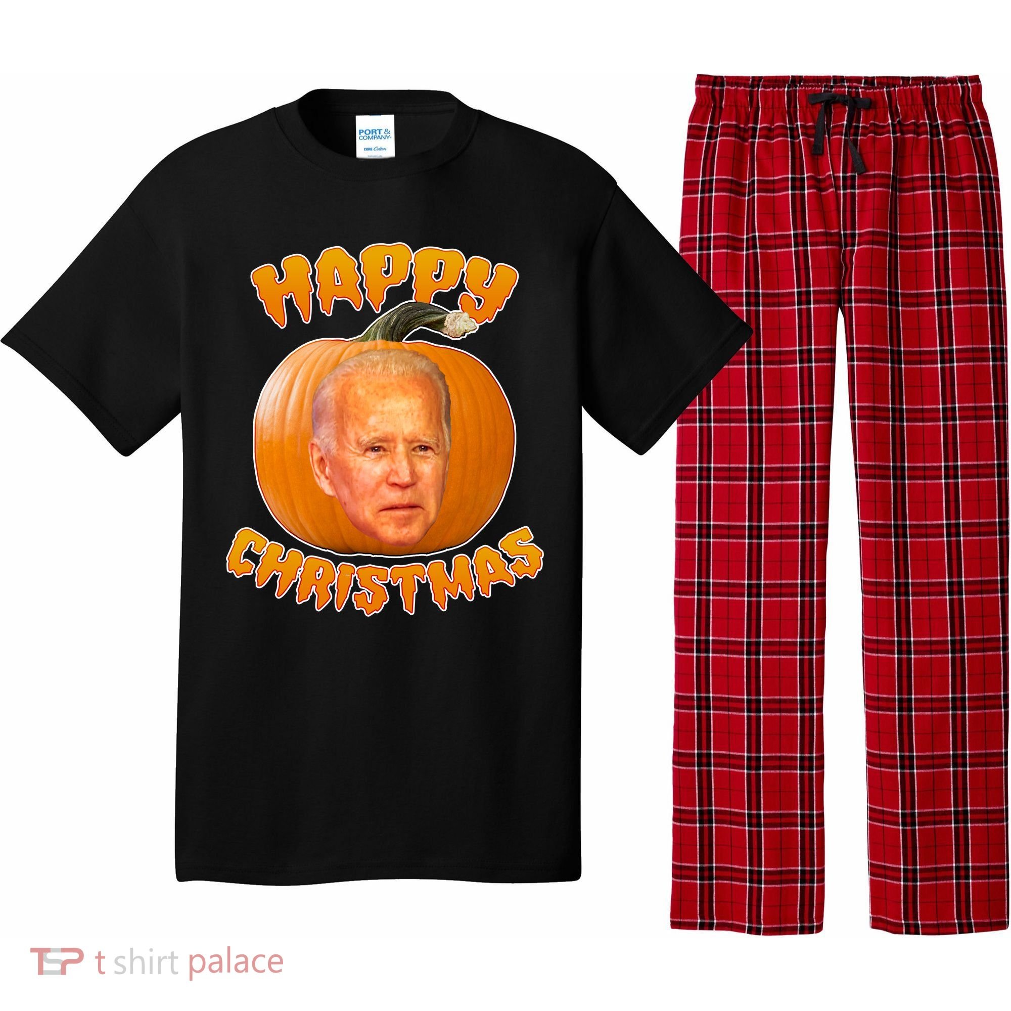 Happy Christmas Joe Biden Halloween Pro Trump  Pajama Set