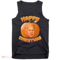 Happy Christmas Joe Biden Halloween Pro Trump  Tank Top thumb 0