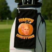 Happy Christmas Joe Biden Halloween Pro Trump  Golf Towel thumb 2