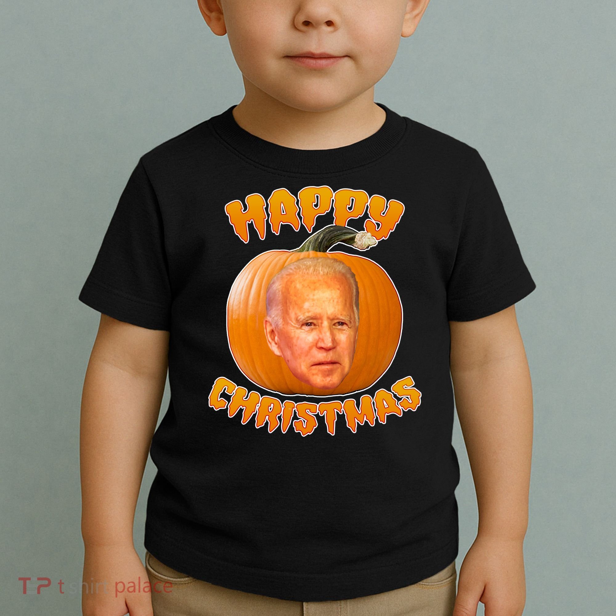 Happy Christmas Joe Biden Halloween Pro Trump  Toddler T-Shirt