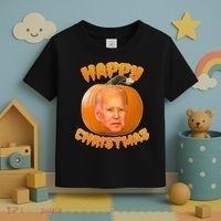 Happy Christmas Joe Biden Halloween Pro Trump  Toddler T-Shirt thumb 3