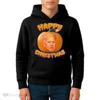 Happy Christmas Joe Biden Halloween Pro Trump  Kids Hoodie thumb 4