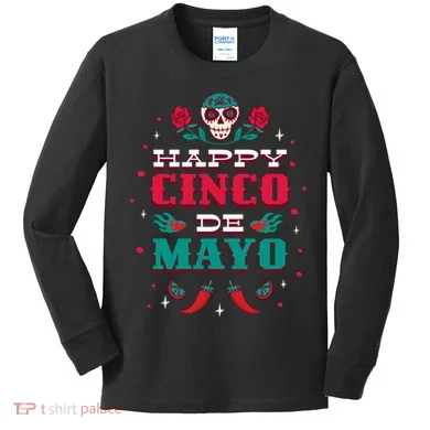 Happy Cinco De Mayo Kids Long Sleeve Shirt