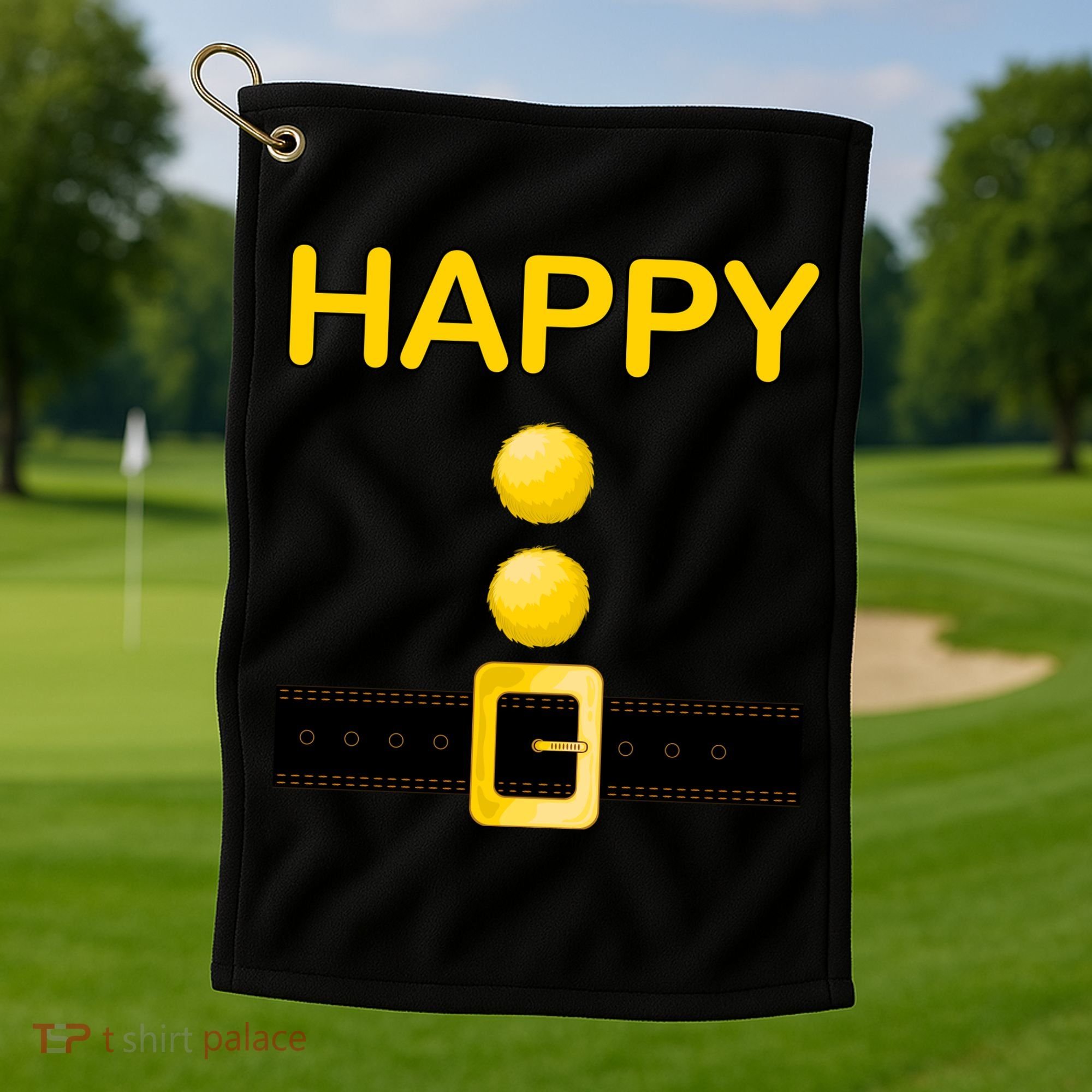 Happy Dwarf Costume Golf Towel