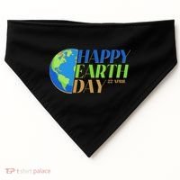 Happy Earth Day 22 April USA-Made Doggie Bandana thumb 0