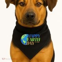 Happy Earth Day 22 April USA-Made Doggie Bandana thumb 1