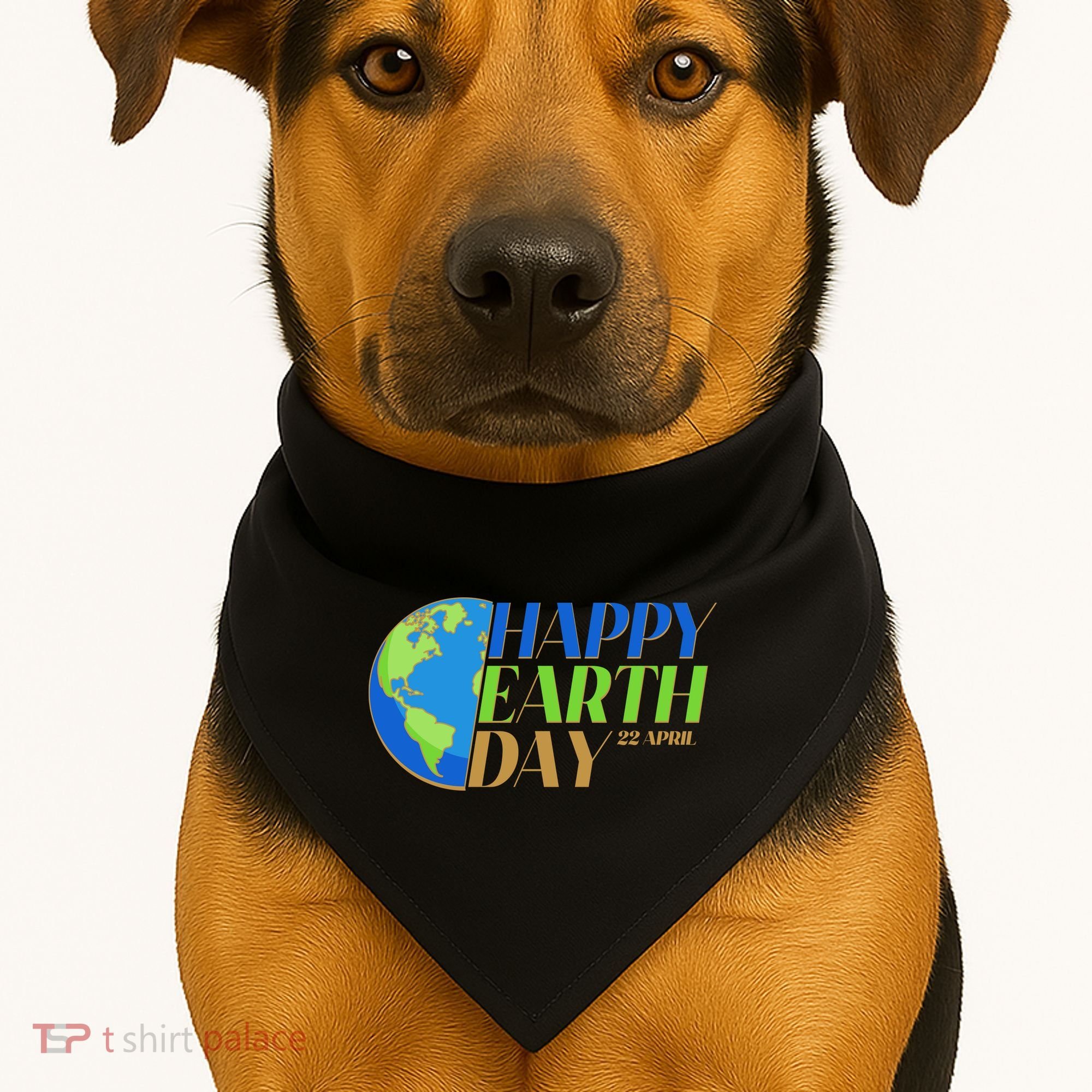 Happy Earth Day 22 April USA-Made Doggie Bandana