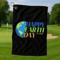 Happy Earth Day 22 April Golf Towel thumb 1