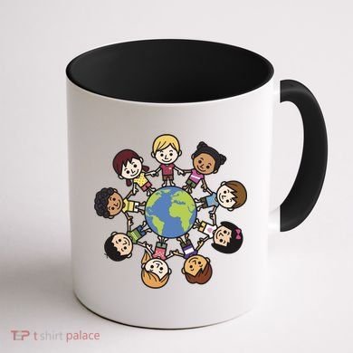 Happy Earth Day Children Around The World Coffee Mug back