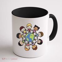 Happy Earth Day Children Around The World Coffee Mug thumb 1