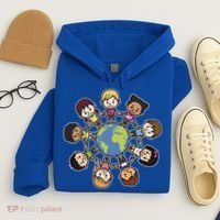 Happy Earth Day Children Around The World Hoodie thumb 4