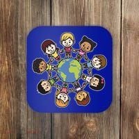 Happy Earth Day Children Around The World Coaster thumb 0