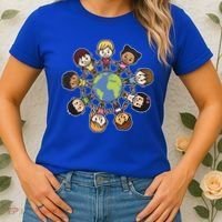 Happy Earth Day Children Around The World Women's T-Shirt thumb 2
