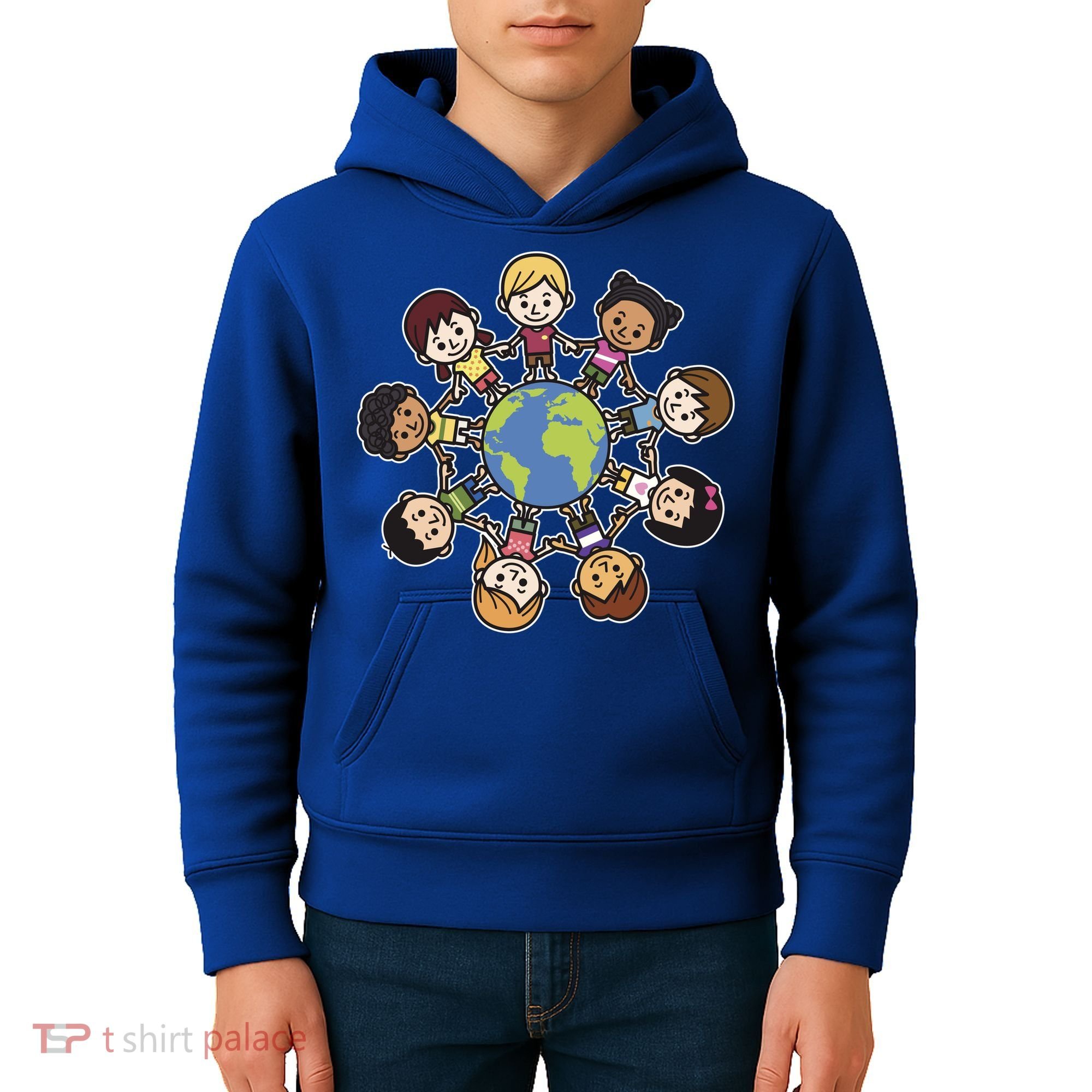 Happy Earth Day Children Around The World Kids Hoodie