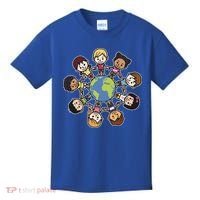 Happy Earth Day Children Around The World Kids T-Shirt thumb 0