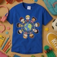 Happy Earth Day Children Around The World Kids T-Shirt thumb 3