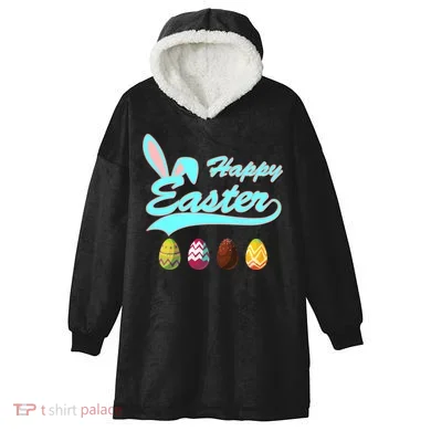 Happy Easter Hooded Wearable Blanket